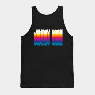Retro Johnny Proud Personalized Name Gift Retro Rainbow Style Tank Top